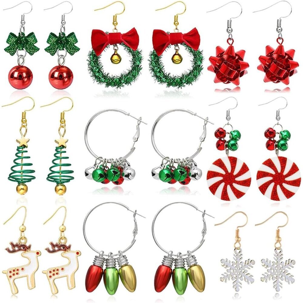 Christmas Earrings for Women Stuff Best Christmas Gifts 2025 Jingle Bells Tree D